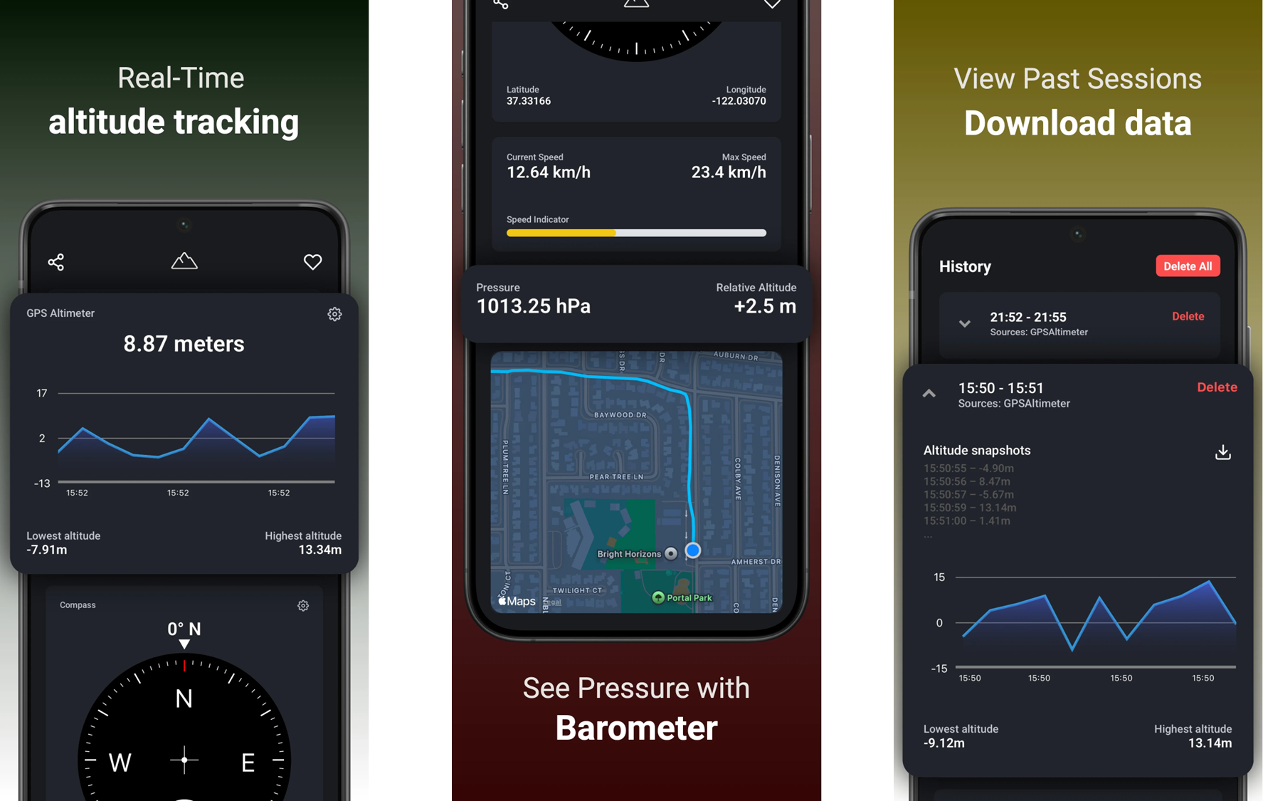 اپلیکیشن Altimeter & Compass توسط تیم OneRack